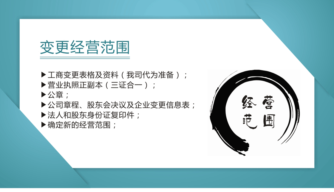 變更公司經(jīng)營(yíng)范圍